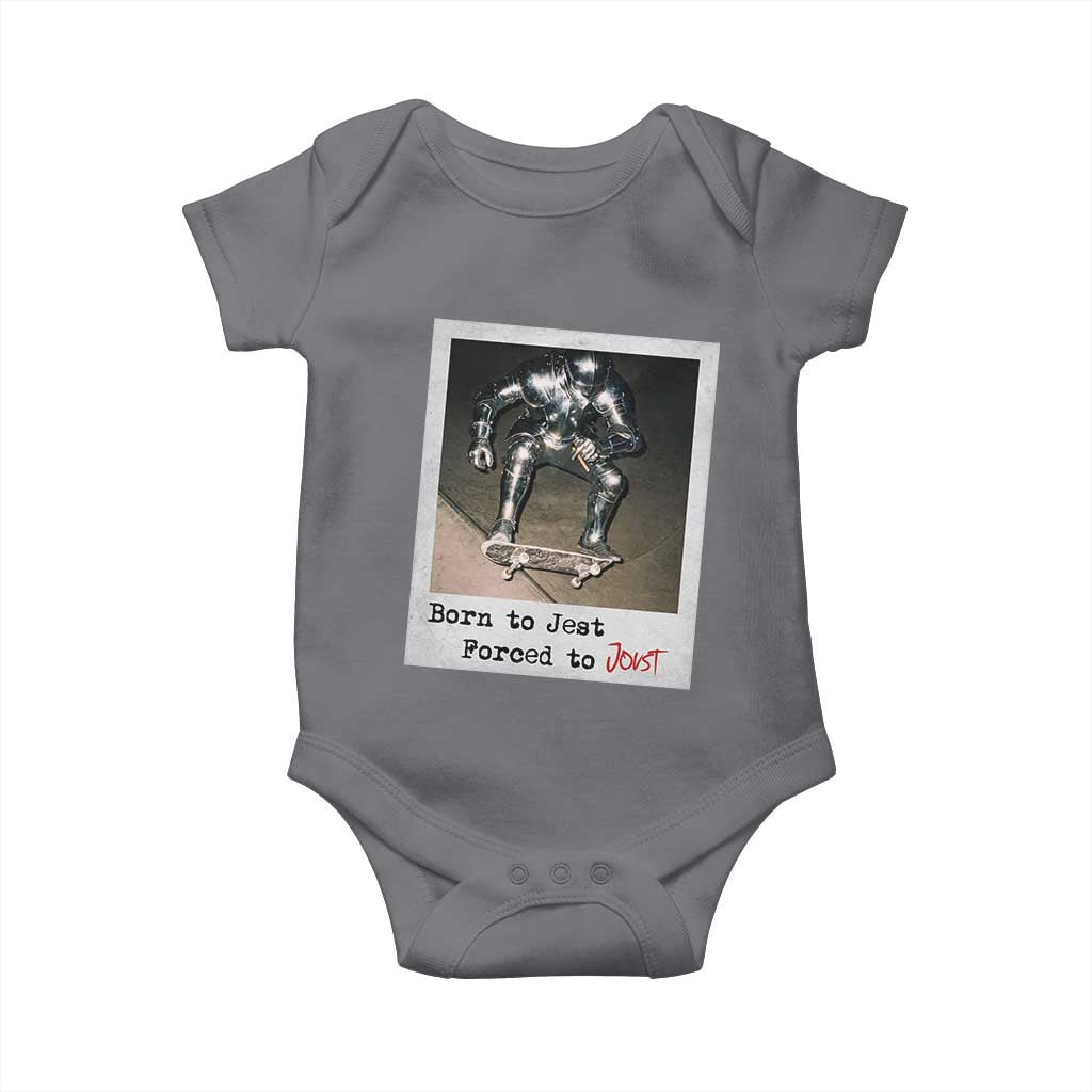 Knights Meme Baby Onesie Born to Jest Forced to Joust - Wonder Print Shop