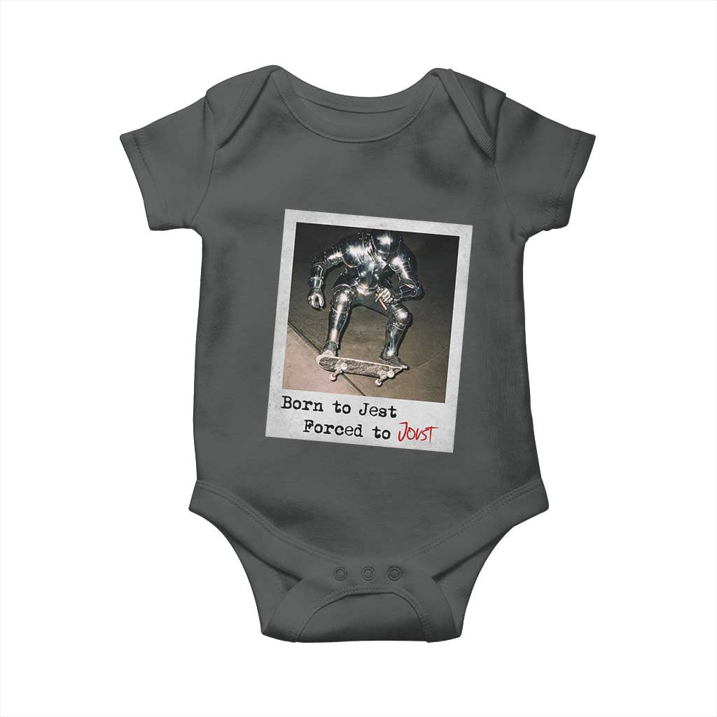 Knights Meme Baby Onesie Born to Jest Forced to Joust - Wonder Print Shop