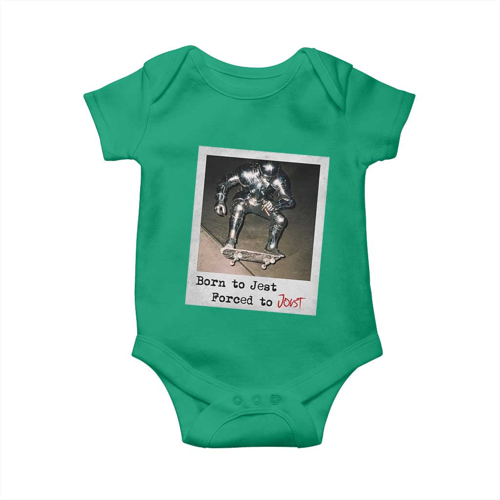 Knights Meme Baby Onesie Born to Jest Forced to Joust - Wonder Print Shop