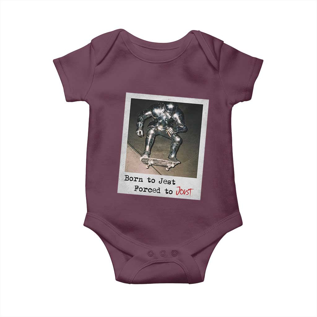 Knights Meme Baby Onesie Born to Jest Forced to Joust - Wonder Print Shop