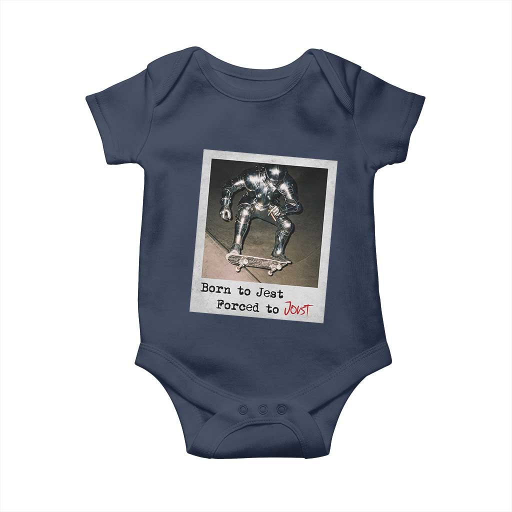 Knights Meme Baby Onesie Born to Jest Forced to Joust - Wonder Print Shop