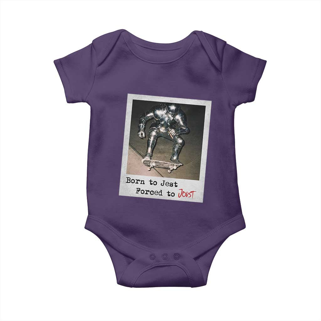 Knights Meme Baby Onesie Born to Jest Forced to Joust - Wonder Print Shop