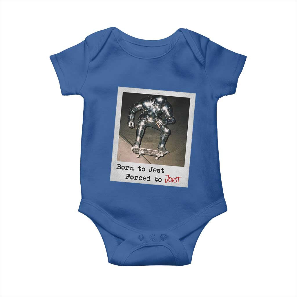 Knights Meme Baby Onesie Born to Jest Forced to Joust - Wonder Print Shop
