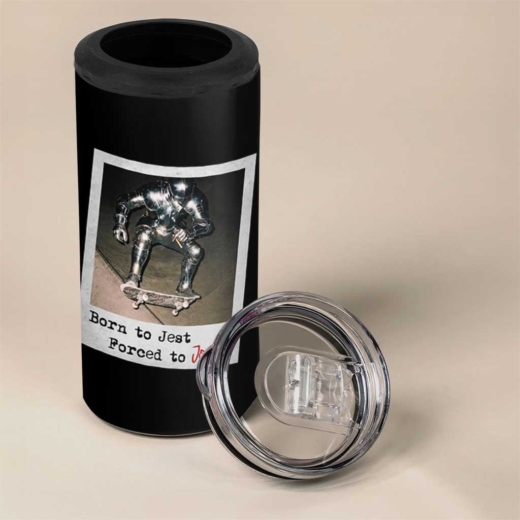 Knights Meme 4 in 1 Can Cooler Tumbler Born to Jest Forced to Joust - Wonder Print Shop