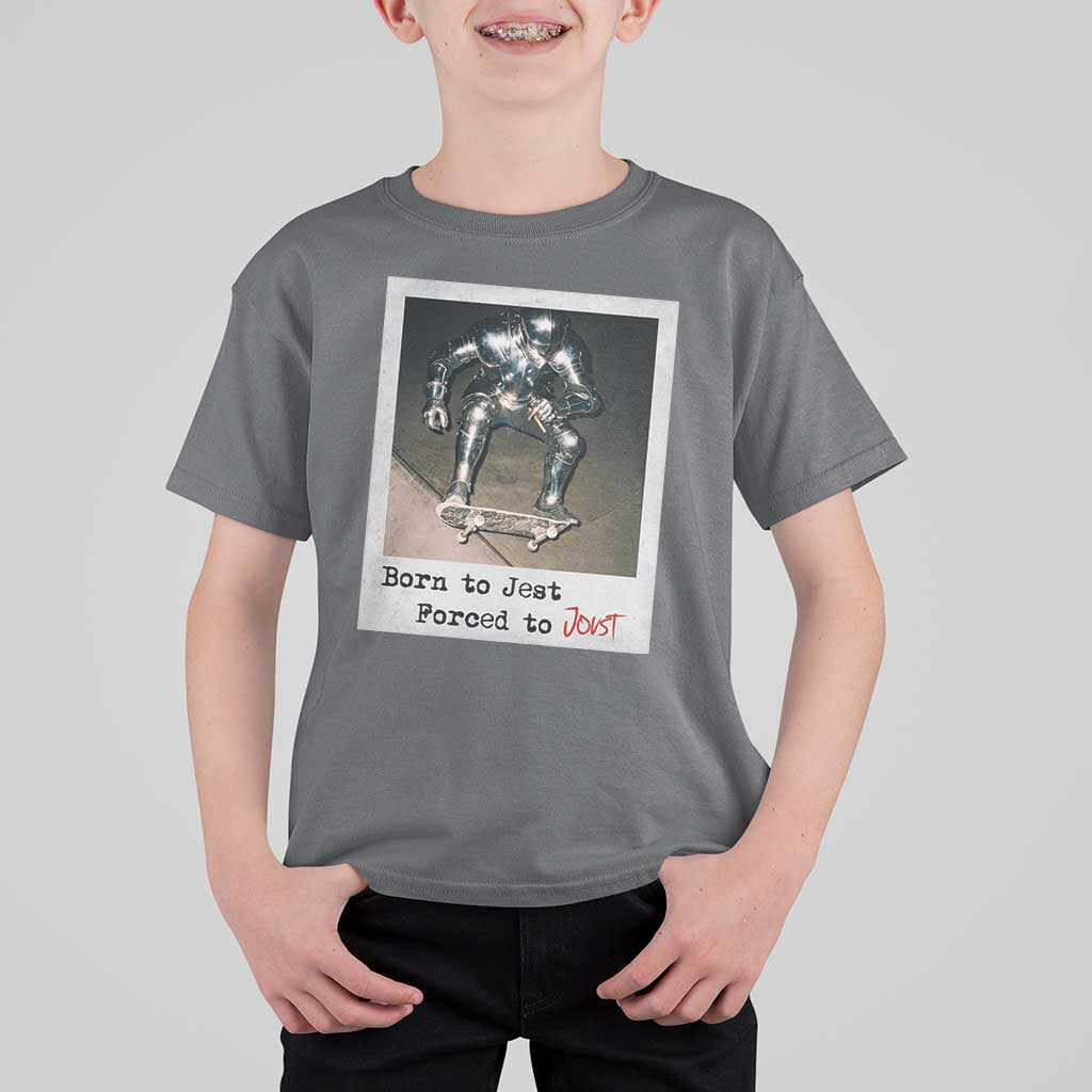 Knights Meme T Shirt For Kid Born to Jest Forced to Joust - Wonder Print Shop