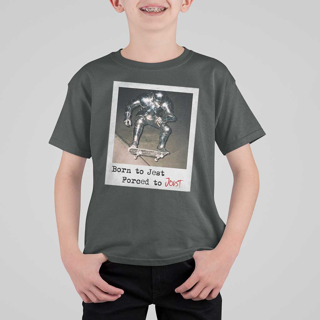 Knights Meme T Shirt For Kid Born to Jest Forced to Joust - Wonder Print Shop