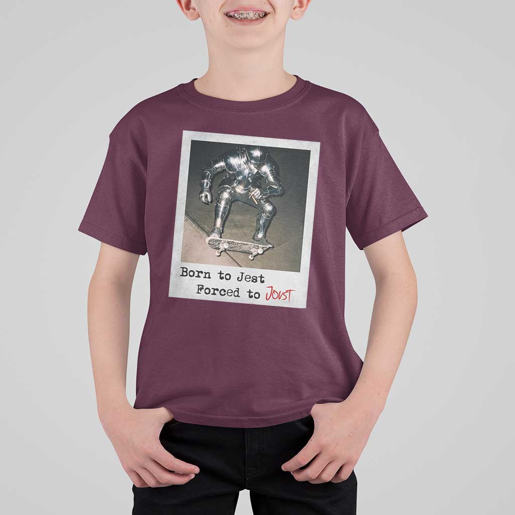 Knights Meme T Shirt For Kid Born to Jest Forced to Joust - Wonder Print Shop