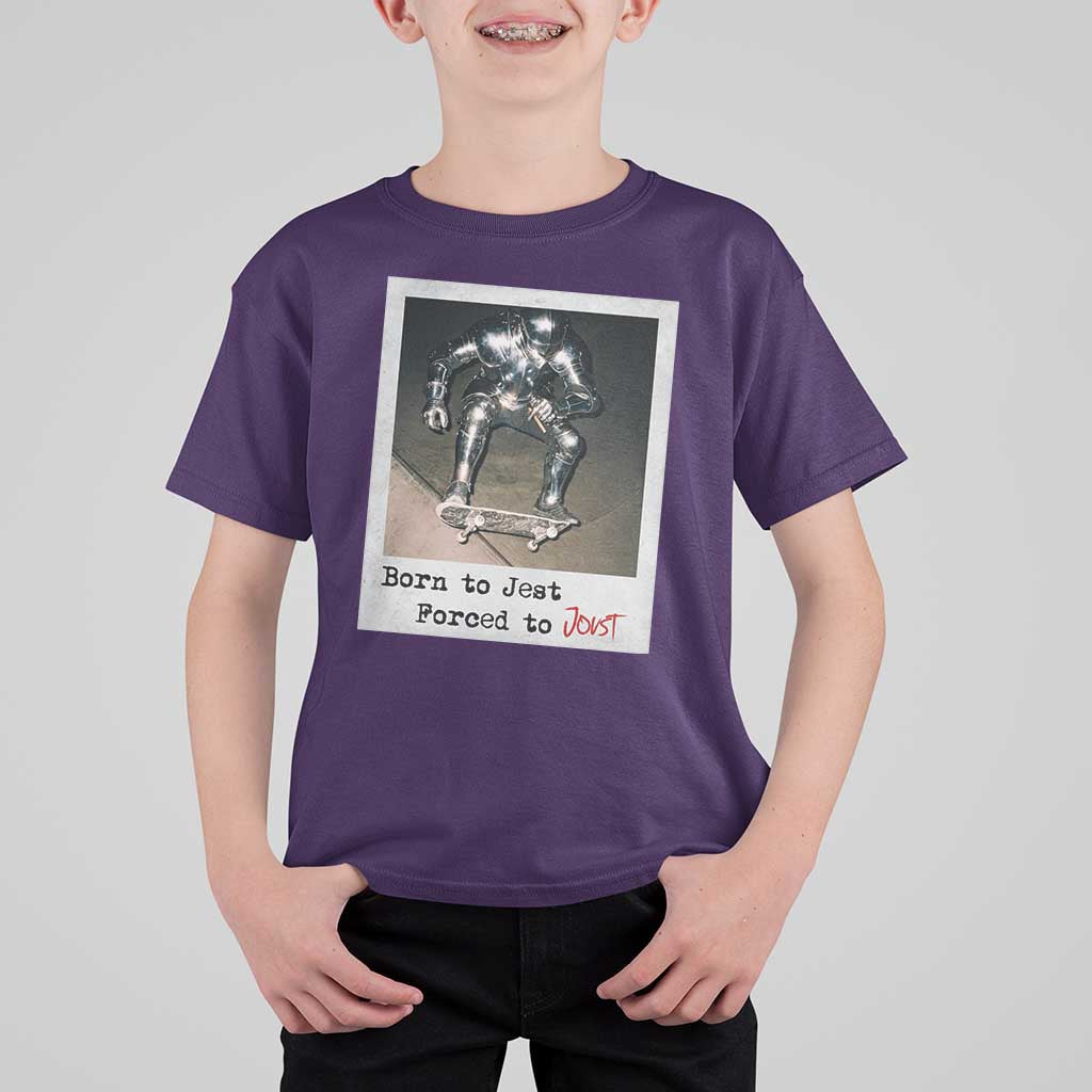 Knights Meme T Shirt For Kid Born to Jest Forced to Joust - Wonder Print Shop