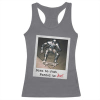 Knights Meme Racerback Tank Top Born to Jest Forced to Joust - Wonder Print Shop