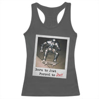 Knights Meme Racerback Tank Top Born to Jest Forced to Joust - Wonder Print Shop