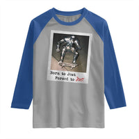 Knights Meme Raglan Shirt Born to Jest Forced to Joust - Wonder Print Shop
