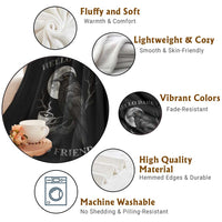 Funny Crow Coffee Throw Blanket Raven Spooky Halloween Hello Darkness My Old Friend - Wonder Print Shop