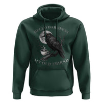Funny Crow Coffee Hoodie Raven Spooky Halloween Hello Darkness My Old Friend - Wonder Print Shop