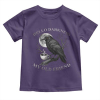 Funny Crow Coffee Toddler T Shirt Raven Spooky Halloween Hello Darkness My Old Friend - Wonder Print Shop