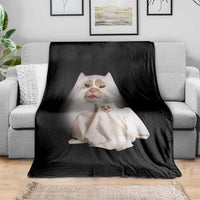 Funny Halloween Ghost Cat Meme Throw Blanket - Wonder Print Shop