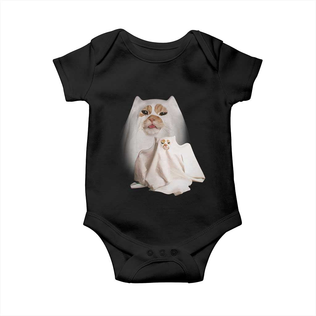 Funny Halloween Ghost Cat Meme Baby Onesie - Wonder Print Shop