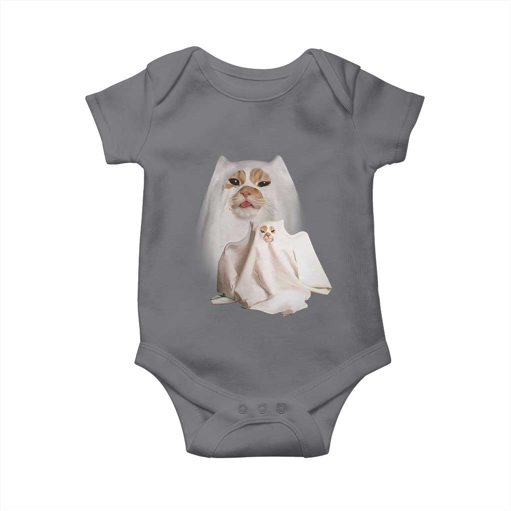 Funny Halloween Ghost Cat Meme Baby Onesie - Wonder Print Shop