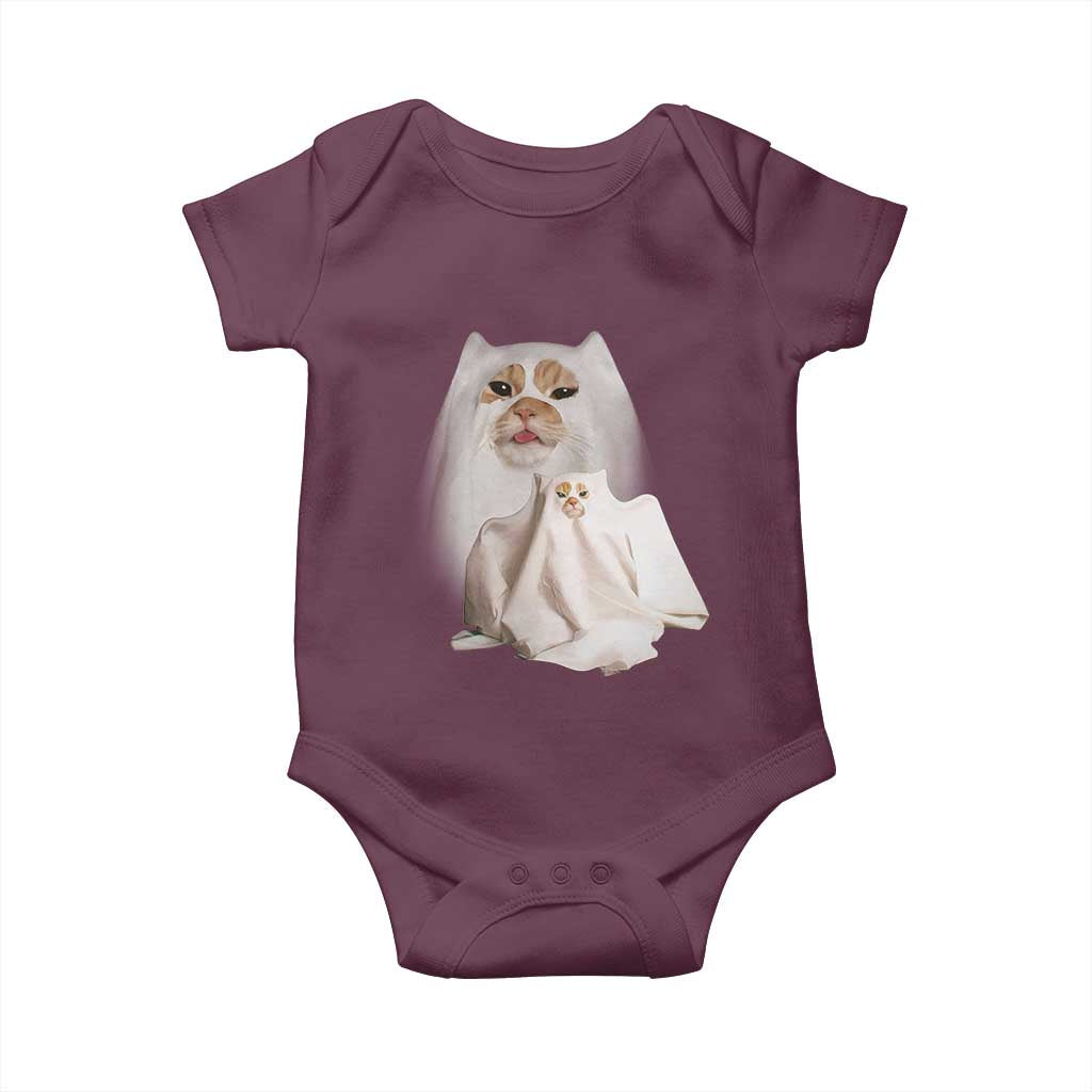 Funny Halloween Ghost Cat Meme Baby Onesie - Wonder Print Shop