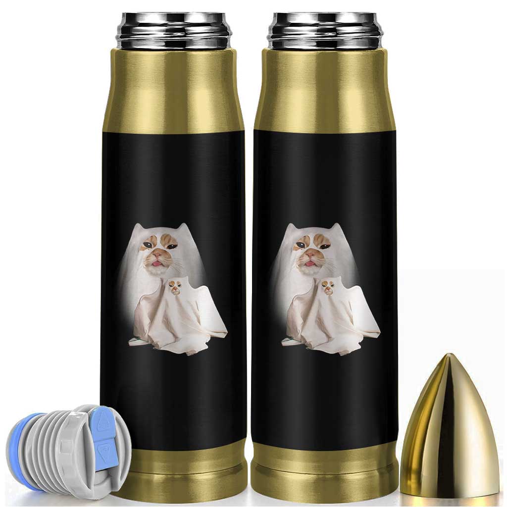 Funny Halloween Ghost Cat Meme Bullet Tumbler - Wonder Print Shop