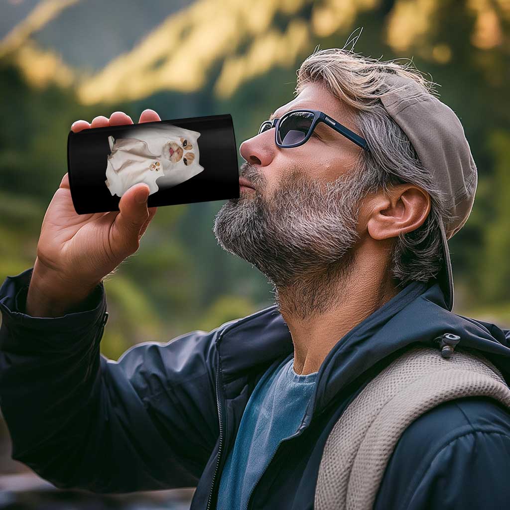 Funny Halloween Ghost Cat Meme 4 in 1 Can Cooler Tumbler - Wonder Print Shop