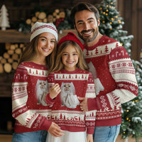 Funny Halloween Ghost Cat Meme Ugly Christmas Sweater - Wonder Print Shop