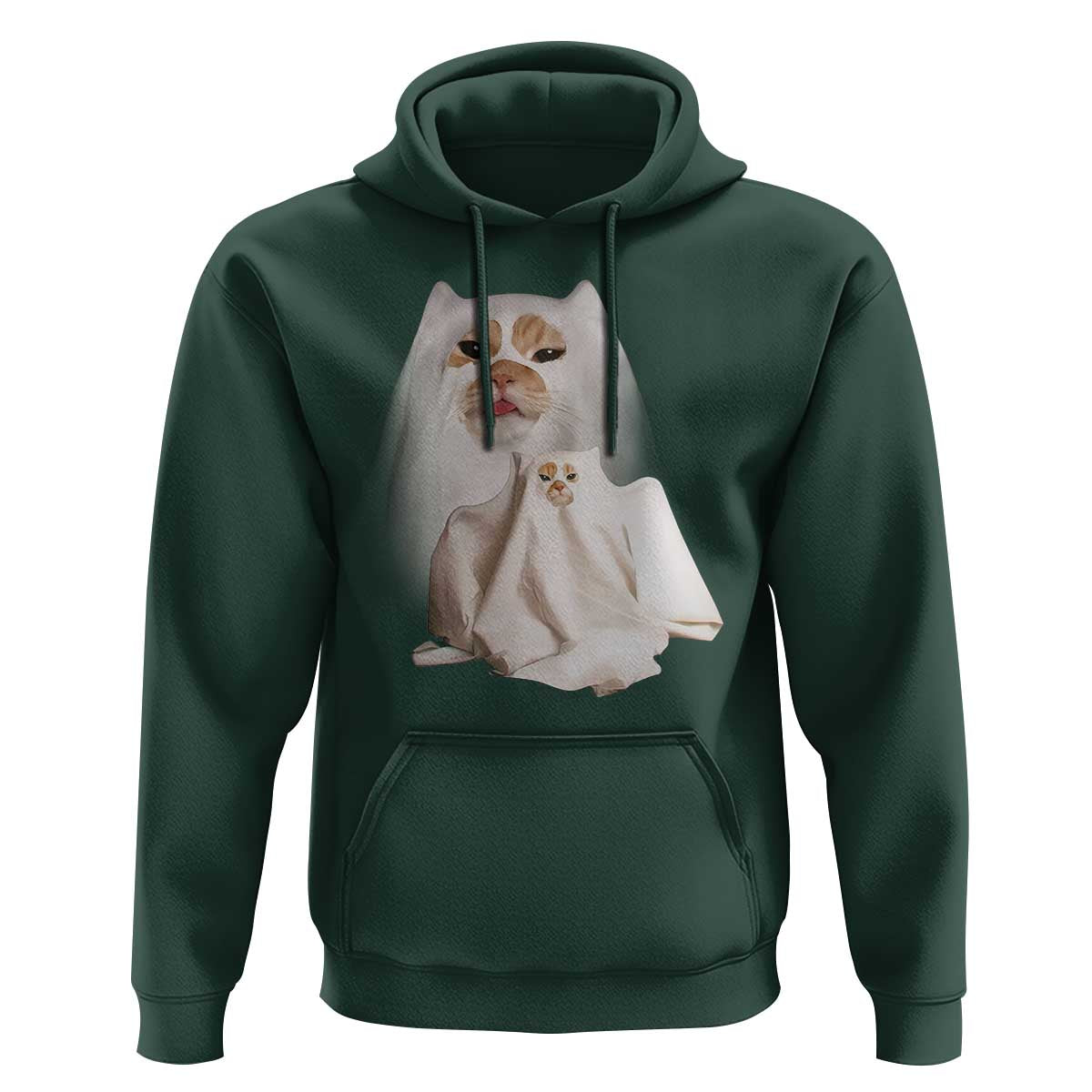 Funny Halloween Ghost Cat Meme Hoodie - Wonder Print Shop