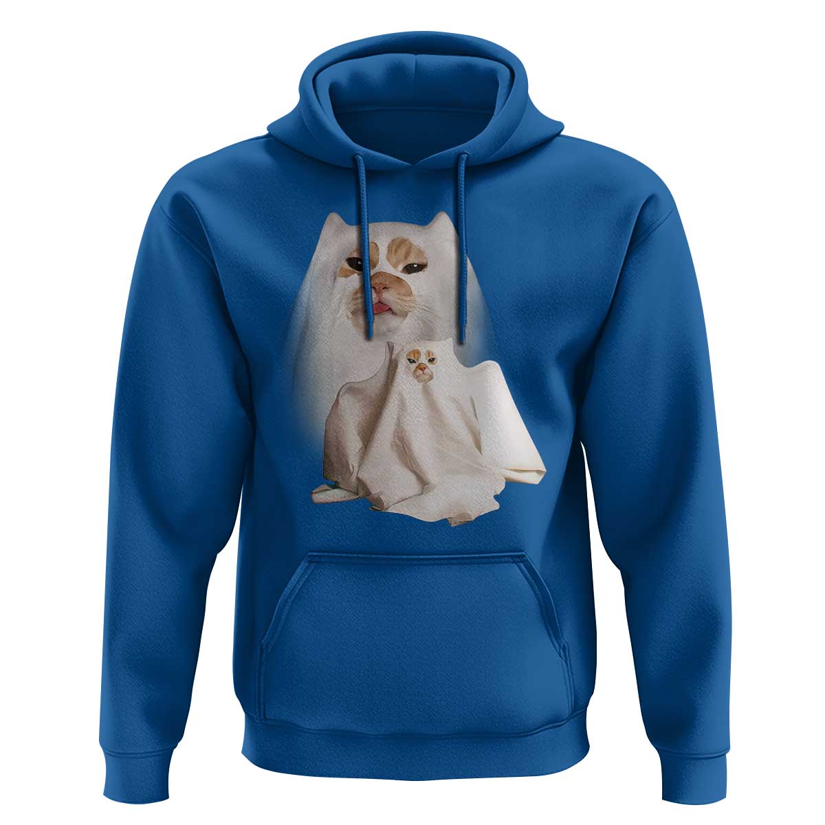 Funny Halloween Ghost Cat Meme Hoodie - Wonder Print Shop