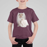 Funny Halloween Ghost Cat Meme T Shirt For Kid - Wonder Print Shop