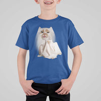 Funny Halloween Ghost Cat Meme T Shirt For Kid - Wonder Print Shop