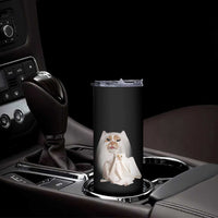 Funny Halloween Ghost Cat Meme Skinny Tumbler - Wonder Print Shop
