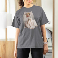 Funny Halloween Ghost Cat Meme T Shirt For Women - Wonder Print Shop