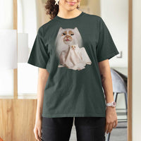 Funny Halloween Ghost Cat Meme T Shirt For Women - Wonder Print Shop