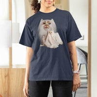 Funny Halloween Ghost Cat Meme T Shirt For Women - Wonder Print Shop