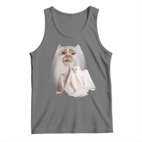 Funny Halloween Ghost Cat Meme Tank Top - Wonder Print Shop