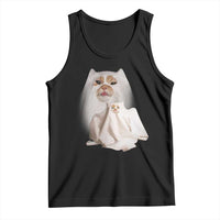 Funny Halloween Ghost Cat Meme Tank Top - Wonder Print Shop