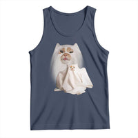 Funny Halloween Ghost Cat Meme Tank Top - Wonder Print Shop
