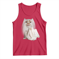 Funny Halloween Ghost Cat Meme Tank Top - Wonder Print Shop