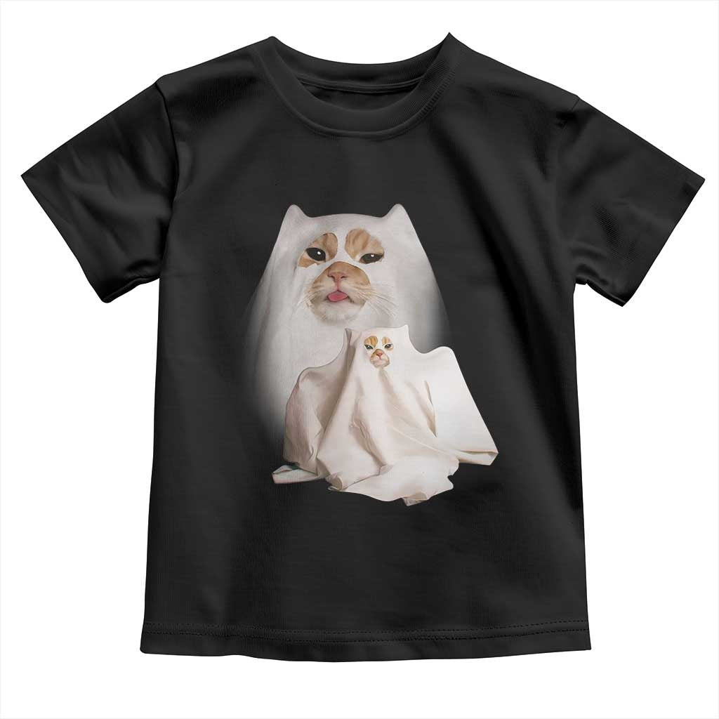 Funny Halloween Ghost Cat Meme Toddler T Shirt - Wonder Print Shop
