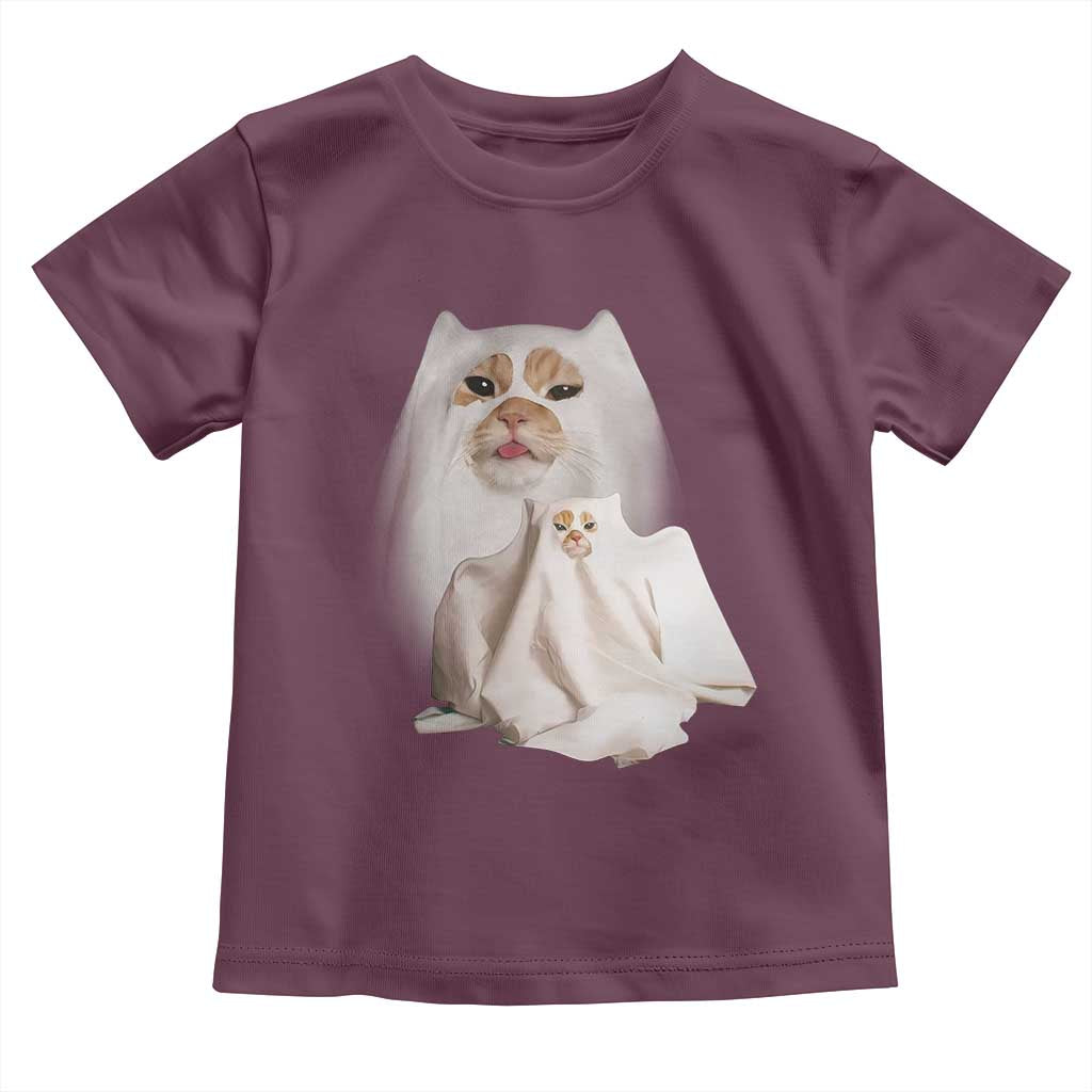 Funny Halloween Ghost Cat Meme Toddler T Shirt - Wonder Print Shop
