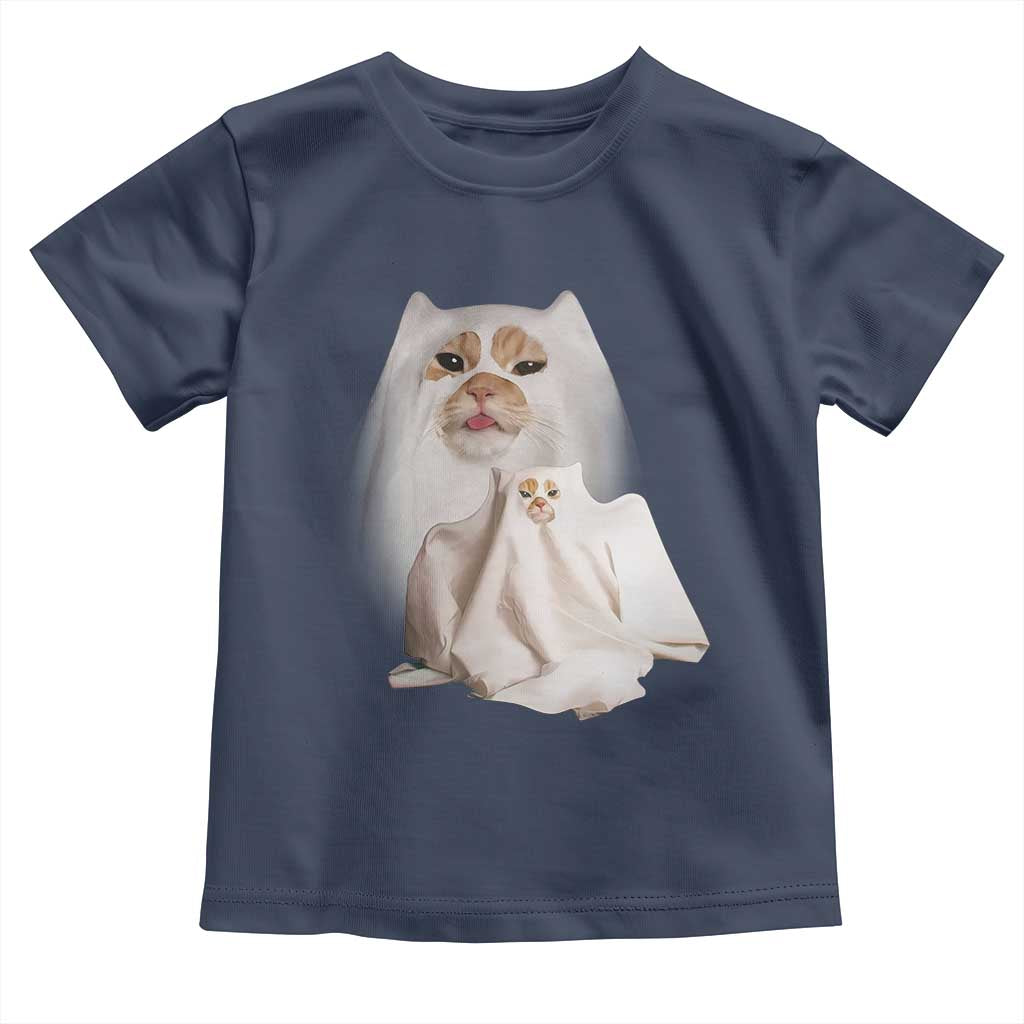 Funny Halloween Ghost Cat Meme Toddler T Shirt - Wonder Print Shop