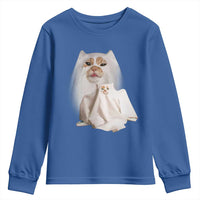 Funny Halloween Ghost Cat Meme Youth Sweatshirt - Wonder Print Shop