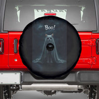Cat Halloween Spare Tire Cover Spooky Season Ghost Kitten Haunted Mansion - Wonder Print Shop