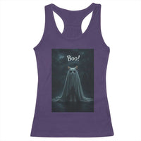 Cat Halloween Racerback Tank Top Spooky Season Ghost Kitten Haunted Mansion - Wonder Print Shop