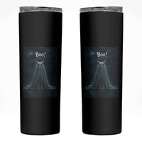 Cat Halloween Skinny Tumbler Spooky Season Ghost Kitten Haunted Mansion - Wonder Print Shop