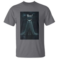 Cat Halloween T Shirt Spooky Season Ghost Kitten Haunted Mansion - Wonder Print Shop