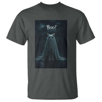 Cat Halloween T Shirt Spooky Season Ghost Kitten Haunted Mansion - Wonder Print Shop