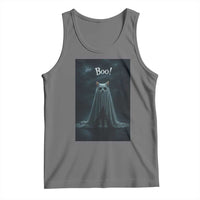 Cat Halloween Tank Top Spooky Season Ghost Kitten Haunted Mansion - Wonder Print Shop