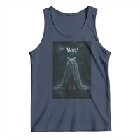 Cat Halloween Tank Top Spooky Season Ghost Kitten Haunted Mansion - Wonder Print Shop
