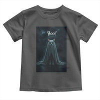Cat Halloween Toddler T Shirt Spooky Season Ghost Kitten Haunted Mansion - Wonder Print Shop