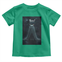 Cat Halloween Toddler T Shirt Spooky Season Ghost Kitten Haunted Mansion - Wonder Print Shop